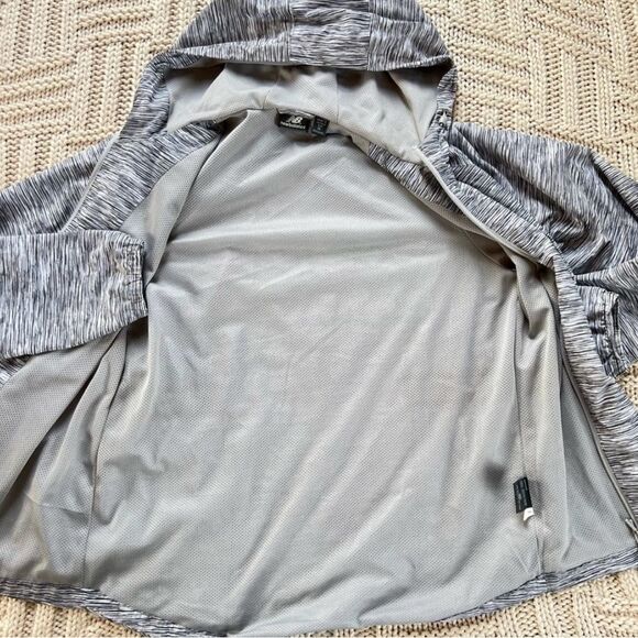 New Balance Women’s Water Resistance Windbreaker Jacket Gray Hoodie Size XL - Picture 8 of 16